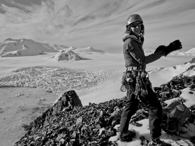 Hiking on Storks Traverse, Photo credit T. King